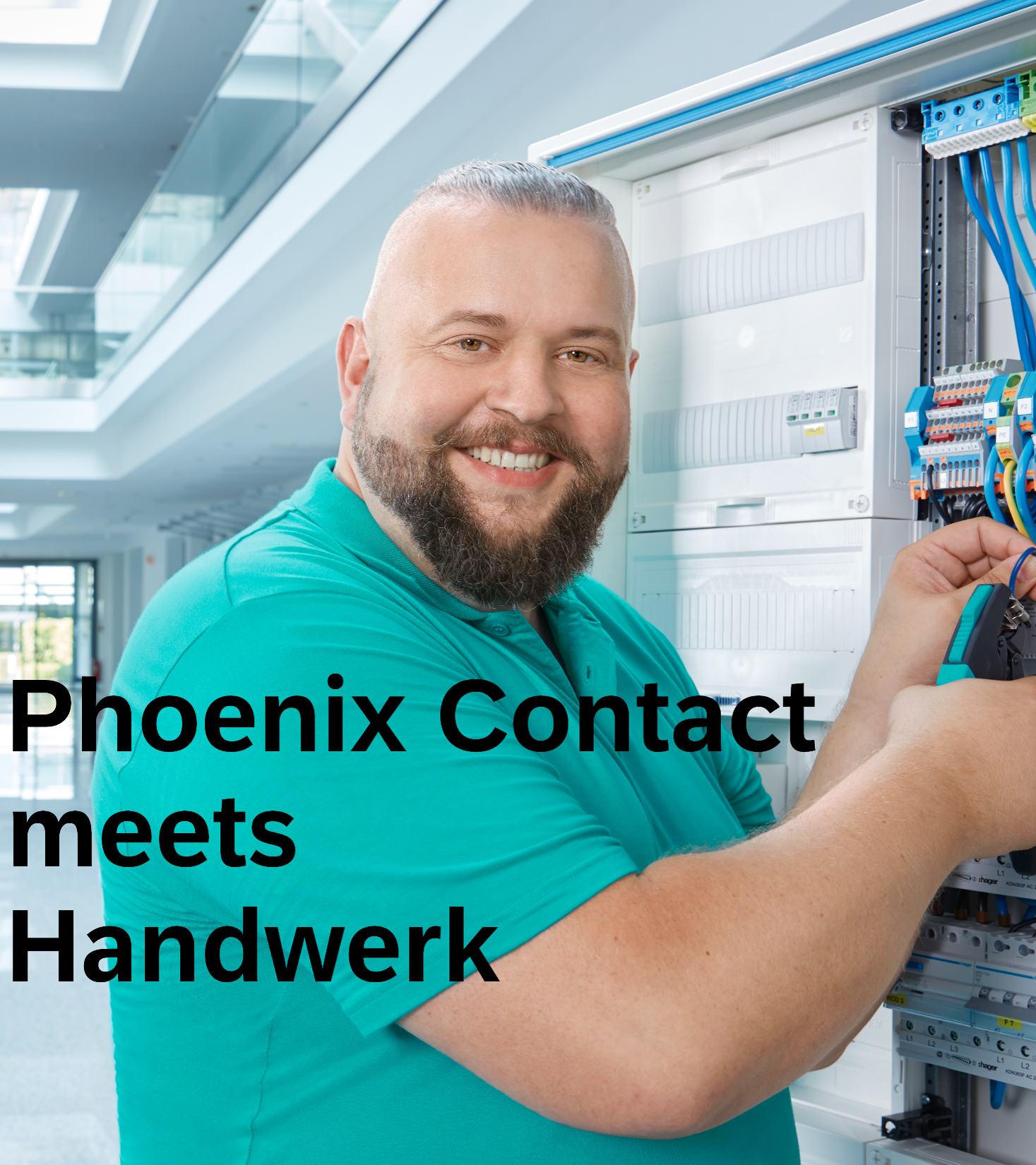 Wir sind dabei! – Beim Phoenix Contact Handwerkertag „Phoenix Contact meets Handwerk” am 12. Mai 2023 von 8:30-16:00 Uhr in der Schüco Arena in Bielefeld.